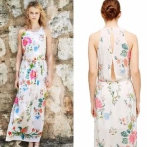 CLUB MONACO MAXI DRESS IN SILK FLORAL PRINT